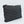 Load image into Gallery viewer, Side view of Medium zip pouch in Just Us design in black, white and a hint of yellow.
